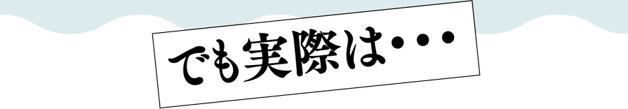 でも実際は・・・