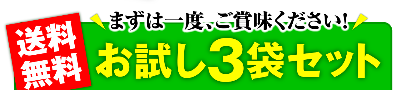 送料無料 ＼まずは一度、ご賞味ください！／お試し3袋セット