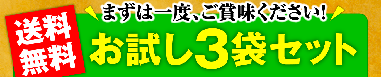 送料無料 ＼まずは一度、ご賞味ください！／お試し3袋セット