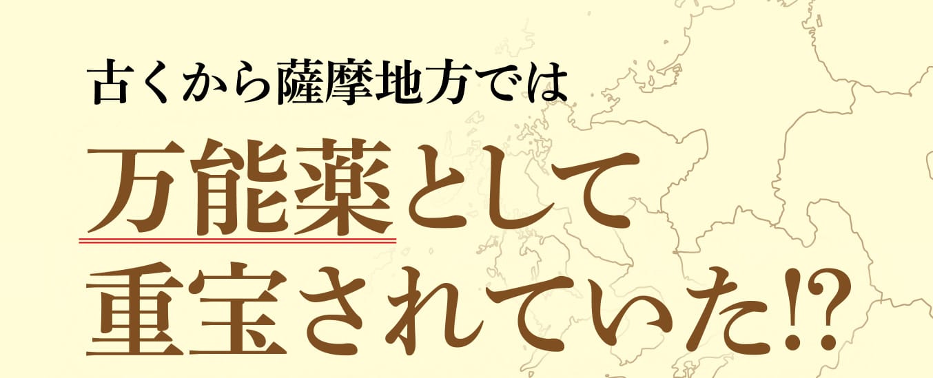 古くから薩摩地方では万能薬として重宝されていた！？